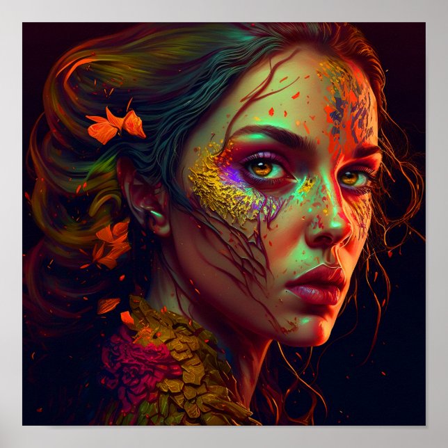 Goldenes Auge - Schöne Frauen an der Burg Poster (Vorne)