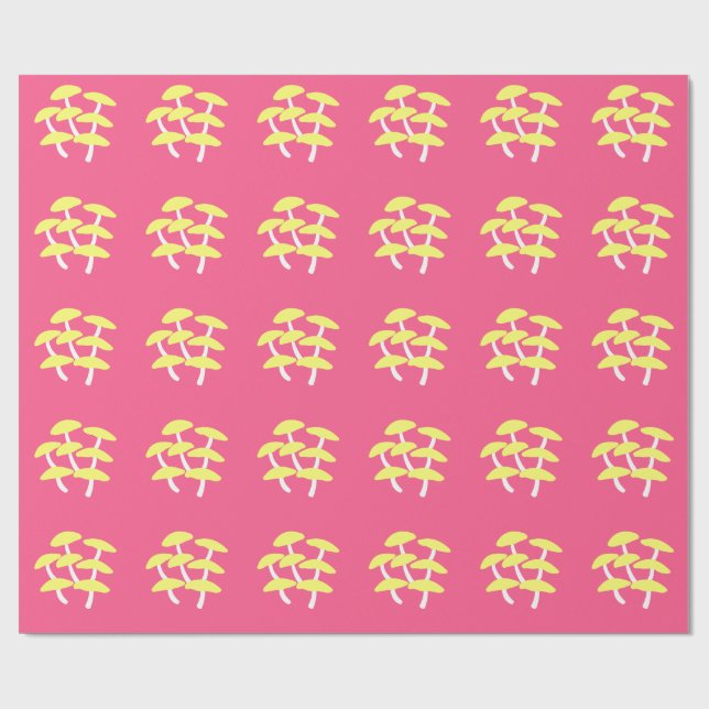 Goldenes Austernpilz-Geschenkpapier Geschenkpapier (Flach)