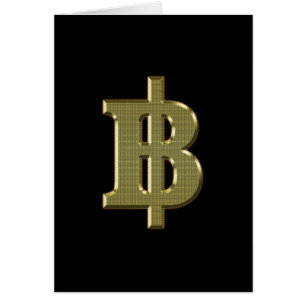 GOLDENES BAHT-ZEICHEN ฿ thailändisches