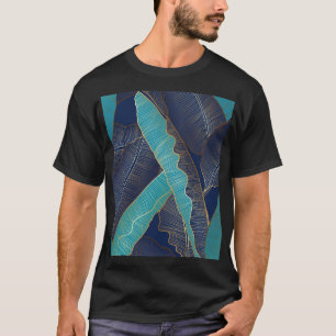 Goldenes Bananenblatt: Luxus-Muster. T-Shirt