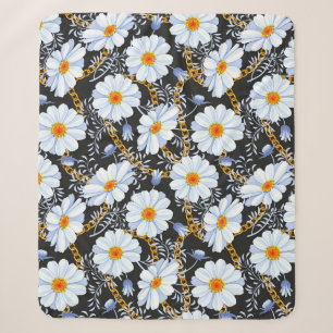 Goldenes Barock: Blumenkettentextur Sherpadecke