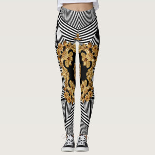 Goldenes Barock: Elegante Ketten Leggings