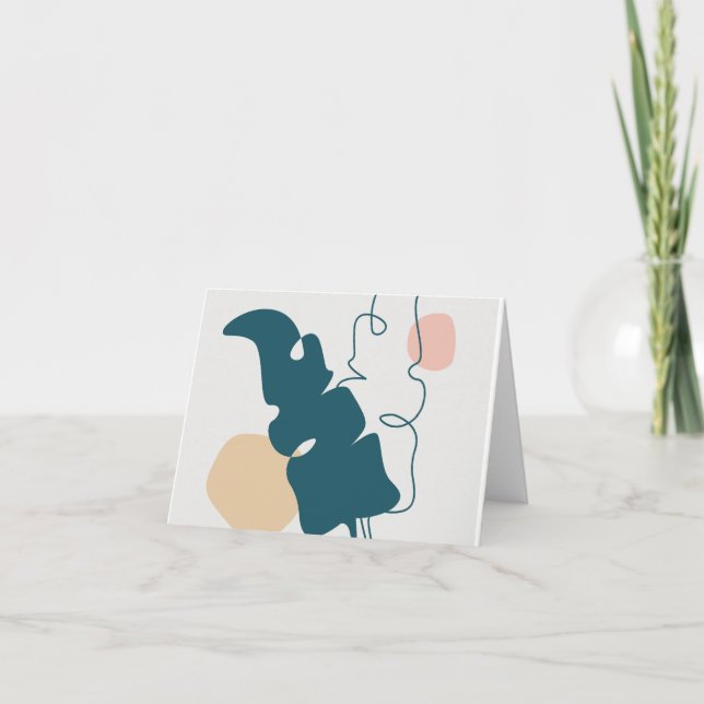 Goldenes Blattdesign Karte (Vorderseite)