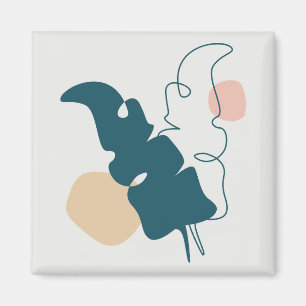 Goldenes Blattdesign Magnet