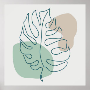 Goldenes Blattdesign Poster