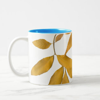 Goldenes Blätter Zweifarbige Tasse