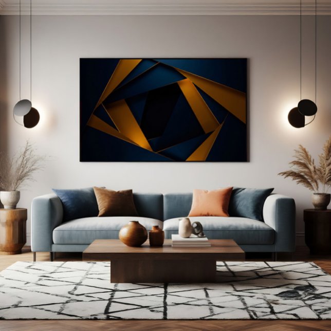 Goldenes Blaues Labyrinth Poster (Von Creator hochgeladen)