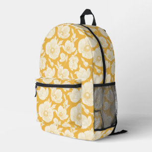 Goldenes Blume-Muster Bedruckter Rucksack