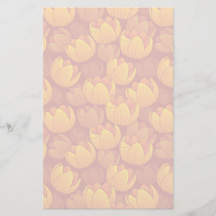 Goldenes Blume-Muster Briefpapier