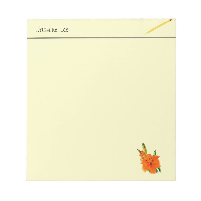 goldenes Blume Notizblock (Vorderseite)