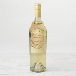 Goldenes Blumen-Damaskus und Herzen Flaschenanhänger