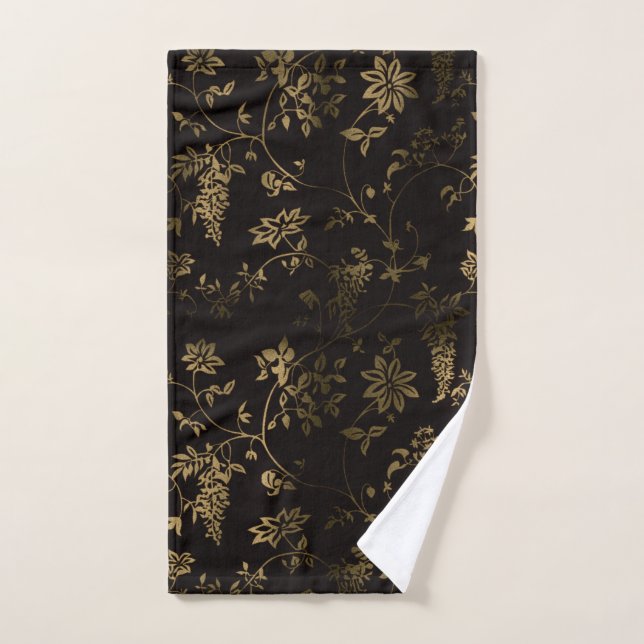 Goldenes Blumen Handtuch (Handtuch)