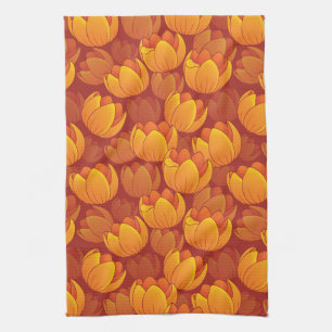 Goldenes Blumen-Muster Handtuch