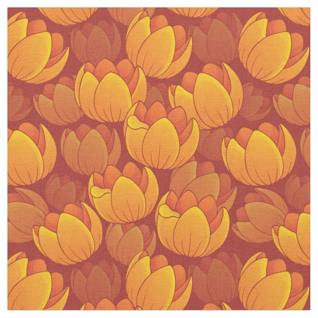 Goldenes Blumen-Muster Stoff (Nahaufnahme)