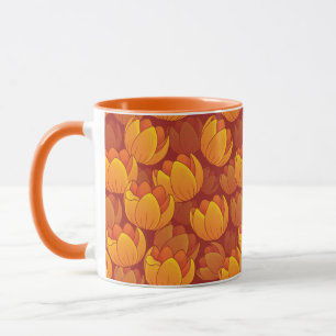 Goldenes Blumen-Muster Tasse