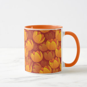 Goldenes Blumen-Muster Tasse