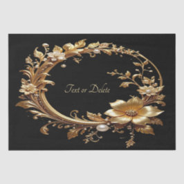 Goldenes Blumen-Ornament-Rahmen-Tissue-Papier Seidenpapier