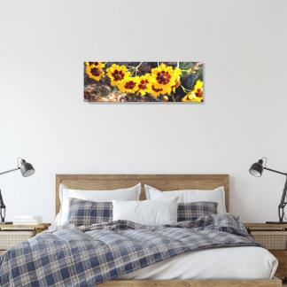 Goldenes Blumenbouquet Leinwanddruck