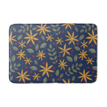Goldenes Blumenmuster Botanisches Design