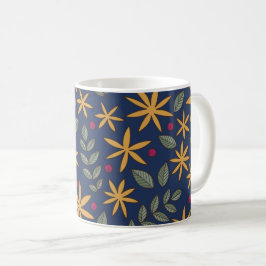 Goldenes Blumenmuster Botanisches Design Kaffeetasse