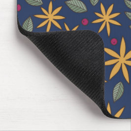 Goldenes Blumenmuster Botanisches Design Mousepad