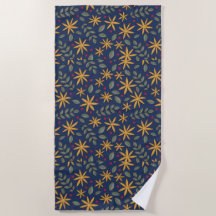 Goldenes Blumenmuster Botanisches Design