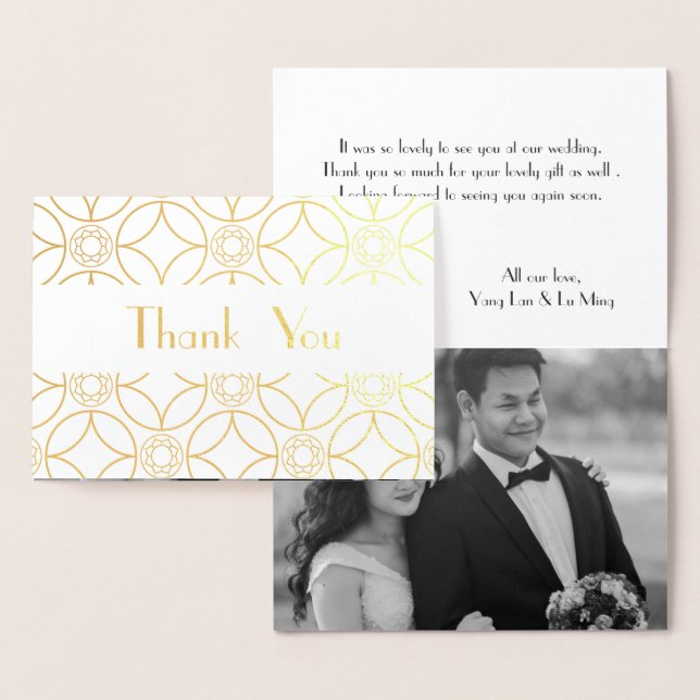 goldenes Blumenmuster - elegante Deko-Motive Folienkarte (Anzeige)