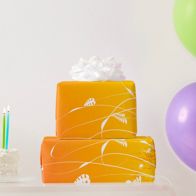 Goldenes Blumenpapier Geschenkpapier (Von Creator hochgeladen)