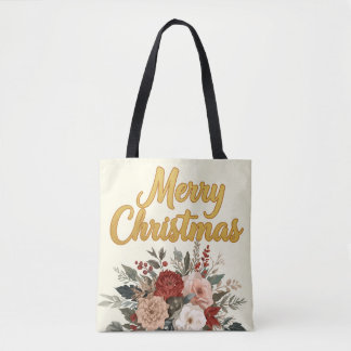 Goldenes Blumenstrauß Frohe Weihnachten Bouquet