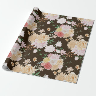 Goldenes Blumenverpackungspapier Geschenkpapier