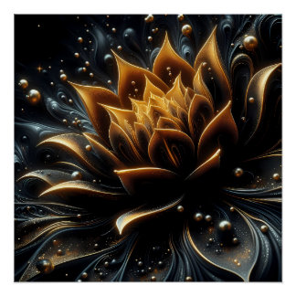 Goldenes Blut in den Tiefen des Lichts Poster