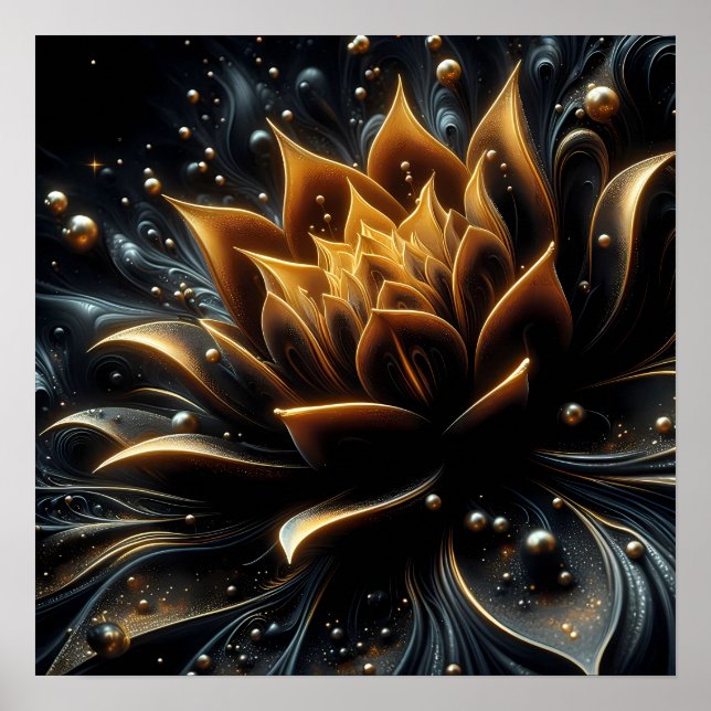 Goldenes Blut in den Tiefen des Lichts Poster (Vorne)