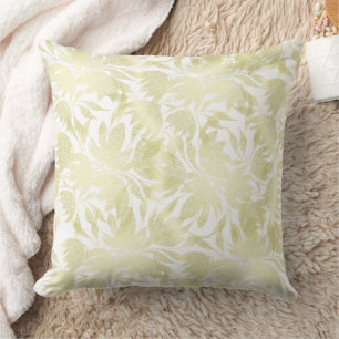 Goldenes Boho Blumen Elegantes Muster Kissen