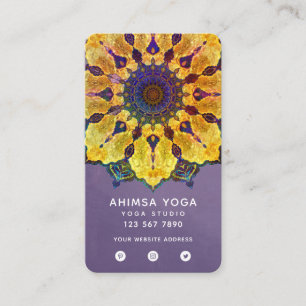 Goldenes Boho-Mandala Visitenkarte