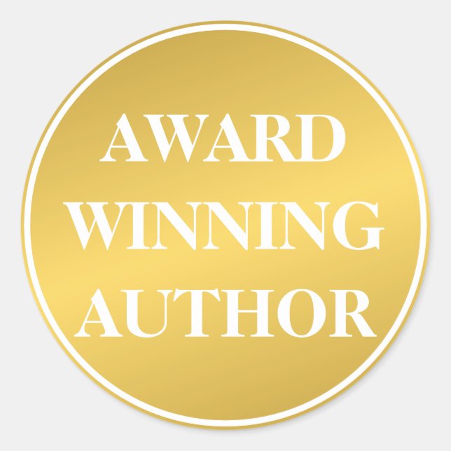 Goldenes Buch mit dem Preis für Unternehmen Runder Aufkleber (Vorderseite)