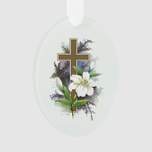 Goldenes christliches Kreuz Ornament (Vorderseite)