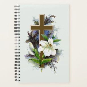 Goldenes christliches Kreuz Planer