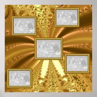 Goldenes Collage 1002 Poster