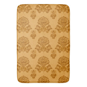 Goldenes Damast-Blumenmuster Badematte