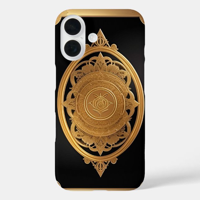 Goldenes Dekorationsmuster mit viel Rose Case-Mate iPhone Hülle (Rückseite)
