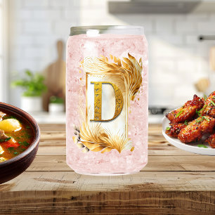 Goldenes dekoratives gerahmtes Monogramm D Dosenglas