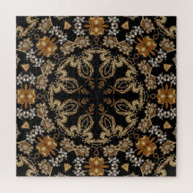 Goldenes Dekoratives Puzzle