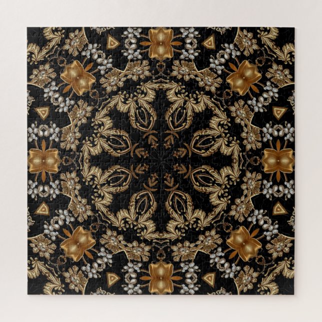 Goldenes Dekoratives Puzzle (Vertikal)
