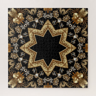 Goldenes Dekoratives Puzzle