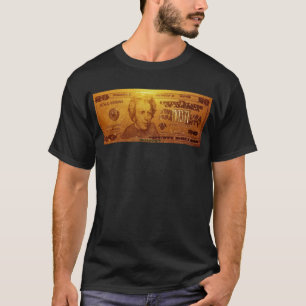 Goldenes Dollarschein US zwanzig T-Shirt