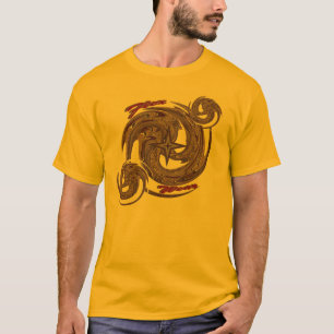 Goldenes Drache-Stern-T-Shirt T-Shirt