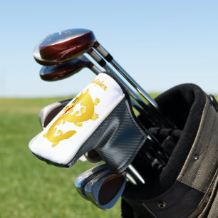 Goldenes Drachen-Design Golf Headcover