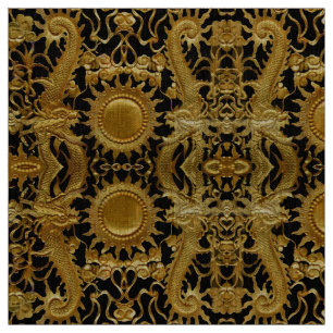 goldenes Drachengewebe Stoff