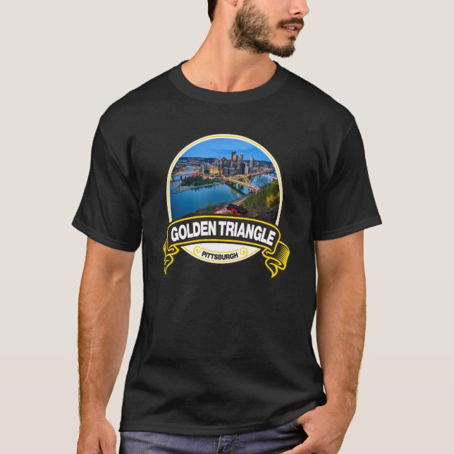 Goldenes Dreieck Pittsburgh Abzeichen T-Shirt (Vorderseite)