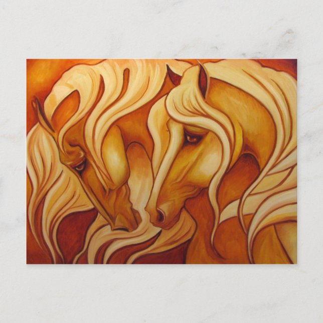 Goldenes Duo Postkarte (Vorderseite)